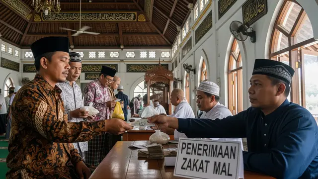 Ilustrasi kapan bayar zakat mal. [Foto: Gemini]