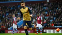 Striker Arsenal, Olivier Giroud usai jebol gawang Aston Villa (Reuters/Liputan6.com)
