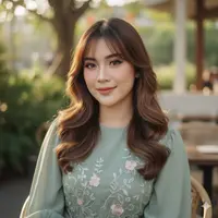 Model Rambut Wanita Panjang Bergelombang (Foto: Gemini AI)