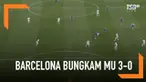 Barcelona melaju ke semifinal Liga Champions musim ini usai sukses membungkam Manchester United 3-0 dalam laga leg kedua perempat final yang digelar di Camp Nou.