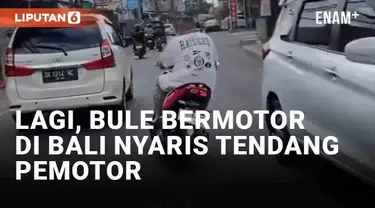 Aksi meresahkan oknum bule di Bali kembali terjadi. Seorang bule pria berkendara ugal-ugalan di Jl. Soputan, Denpasar pada Minggu (24/9/2023). Oknum bule tersebut berkendara zigzag dan tak memakai helm.