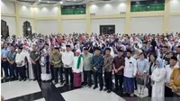 Pelepasan 712 jamaah calon haji (JCH) asal Sulut bertempat di Asrama Haji Tuminting, Kota Manado pada Senin (13/5/2024).