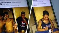 Polisi membenarkan adanya foto yang diunggah salah satu tahanan ke medsos, namun membantah para tahanan itu pesta miras. (Liputan6.com/Dian Kurniawan).