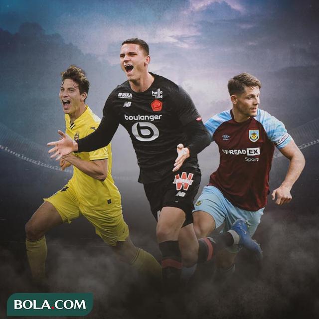 Ilustrasi - Pau Torres, Sven Botman, James Tarkowski