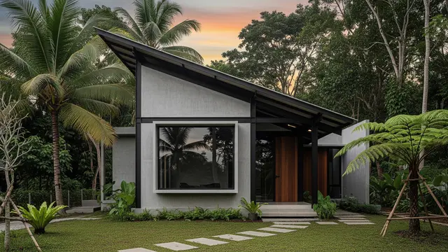 Rumah Minimalis Atap Miring