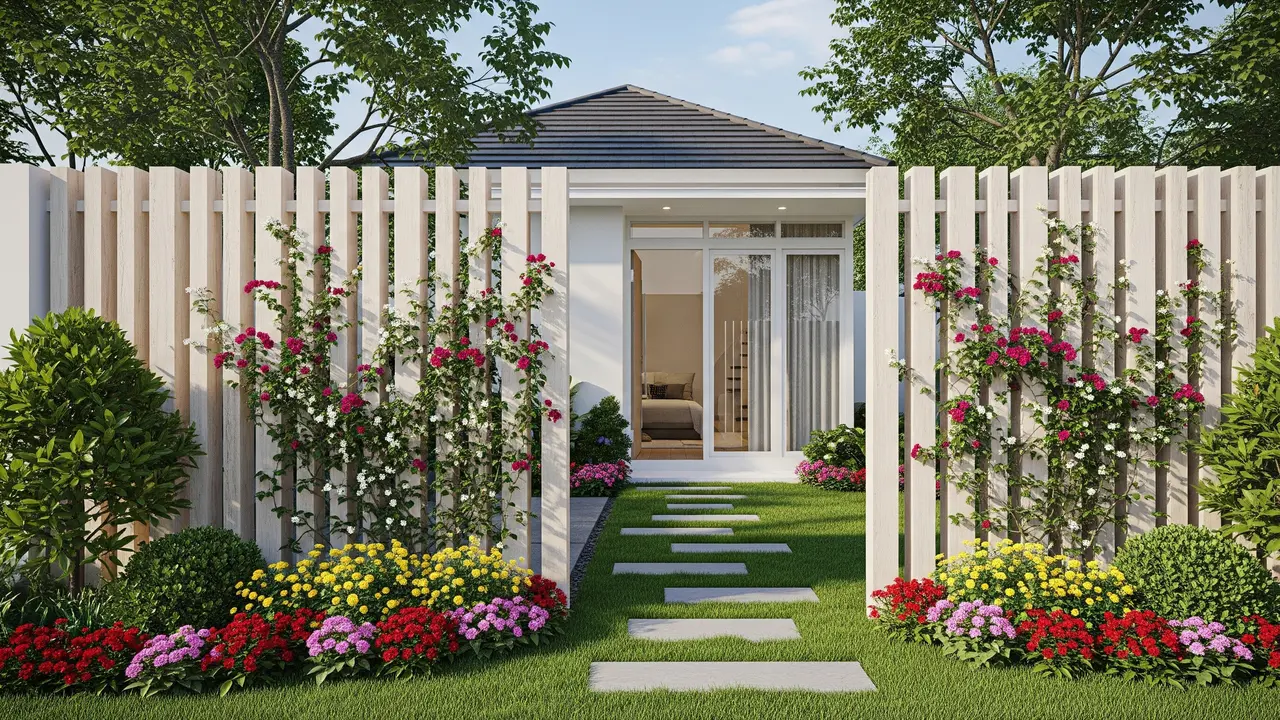 Model Pagar Kayu yang Bikin Rumah Kecil Terlihat Elegan dan Modern/Ilustrasi AI