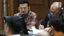 Terdakwa kasus pemerasan dan gratifikasi Syahrul Yasin Limpo menjalani sidang lanjutan di Pengadilan Tipikor, Jakarta, Senin (13/5/2024). (Liputan6.com/Herman Zakharia)