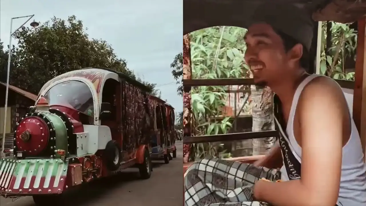 Diarak Keliling Kampung Pakai Odong-Odong, Pesta Lajang Pria Ini Viral
