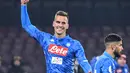 6. Arkadiusz Milik (Napoli) - 11 gol dan 1 assist (AFP/Alberto Pizzoli)