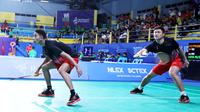 Ganda putra Indonesia, Wahyu Nayaka Arya Pankaryanira/Ade Yusuf Santoso, di SEA Games 2019, Jumat (6/12/2019). (PBSI)