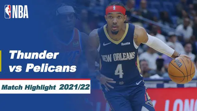 Berita video highlights laga musim reguler NBA 2021/2022, Oklahoma City Thunder vs New Orleans Pelicans, di mana hadir rekor unik, Senin (27/12/2021) pagi hari WIB.