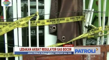 Tabung gas 12 kilogram meledak di dalam rumah di Cengkareng, Jakarta Barat. Ledakan diduga akibat kebocoran regulator.