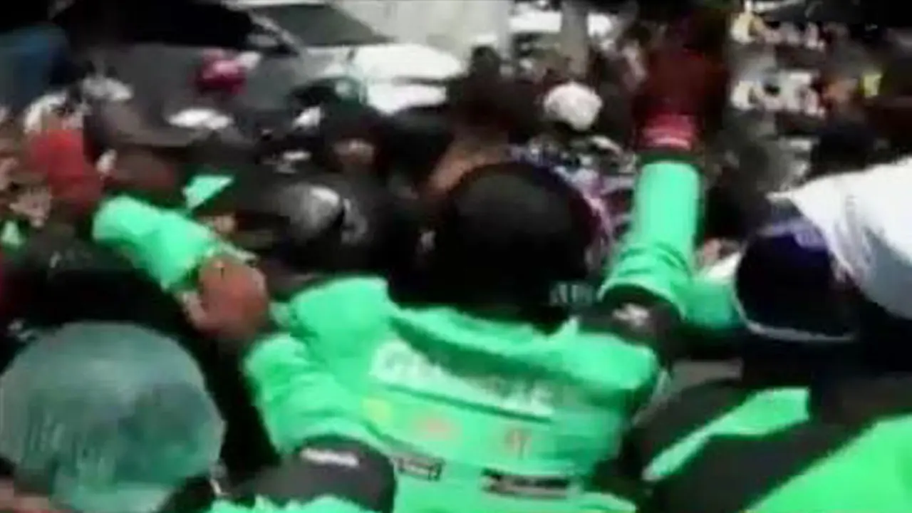 Demonstrasi Pengemudi Gojek 