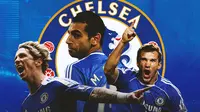 Chelsea - Fernando Torres, Mohamed Salah, Andriy Shevchenko (Bola.com/Adreanus Titus)