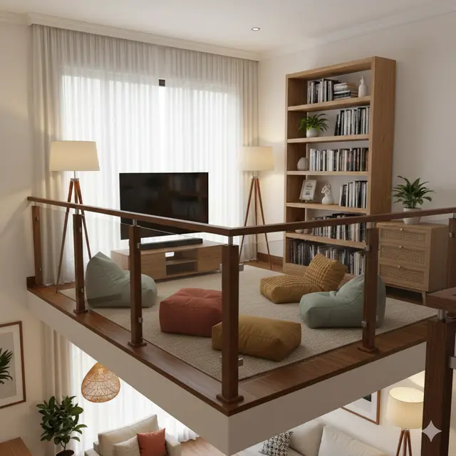 Desain Mezzanine Rumah Type 45 (Foto: Gemini AI)