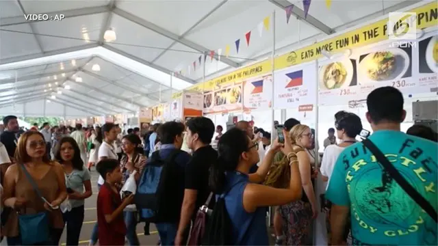 Festival jajanan kaki lima dunia digelar di manila, filipina. 13 negara berpastisipasi dalam festival tahunan ini.
