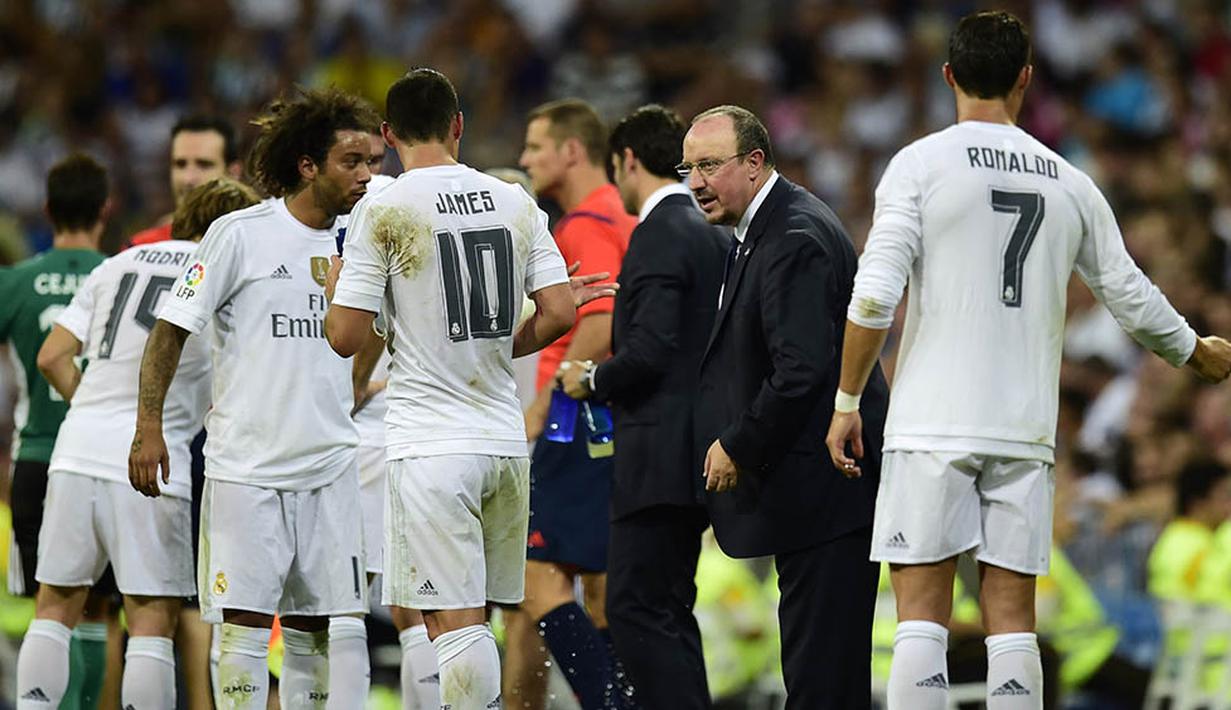 Rafael Benitez (Juni 2015-Januari 2016), 68%, hanya memimpin setengah musim pelatih asal Spanyol itu belum pernah mempersembahkan gelar apapun. (AFP/Pierre-Philippe Marcou)