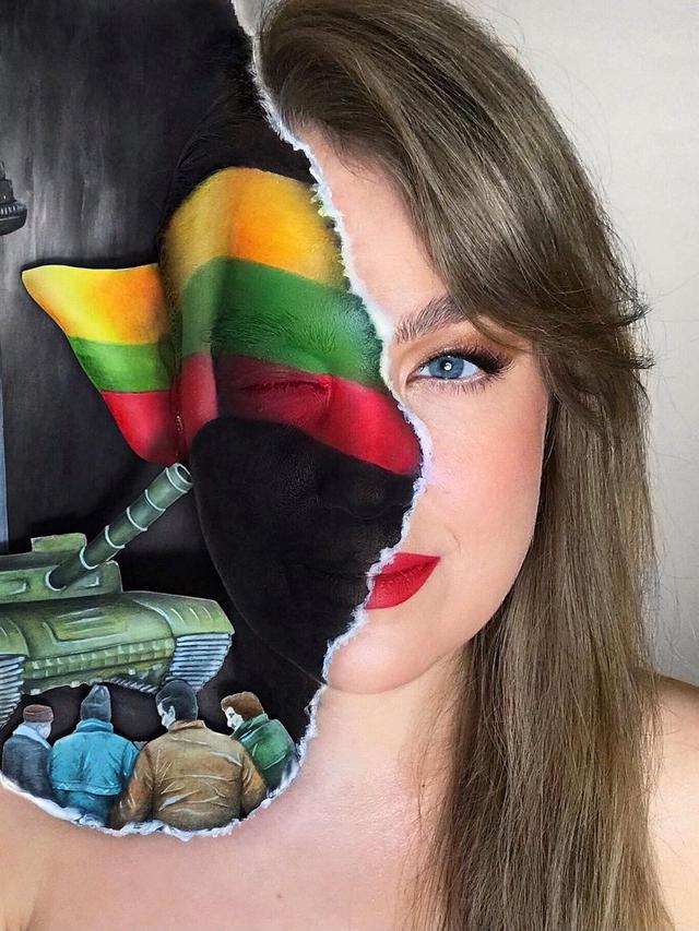 8 Potret Body Painting Wanita Ini Ciptakan Ilusi Optik Mengagumkan, Banjir Pujian