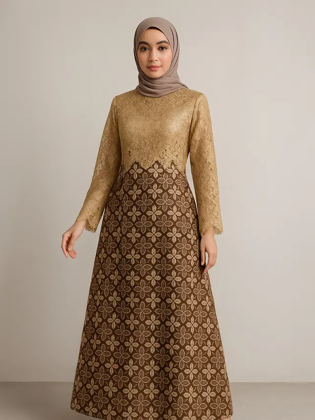 Model Gamis Batik Kawung 2025