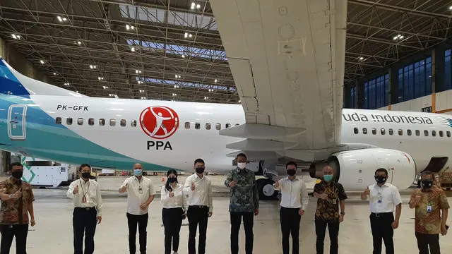 Perusahaan tambang PT Putra Perkasa Abadi (PPA), charter maskapai nasional Garuda Indonesia untuk kegiatan 7 ribu tenaga kerjanya. (Pramita/Liputan6.com)