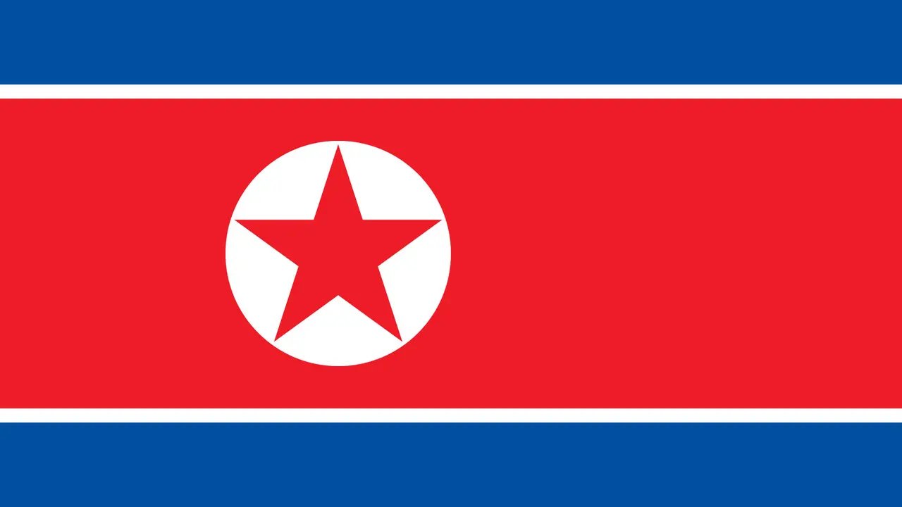 Ilustrasi bendera Korea Utara