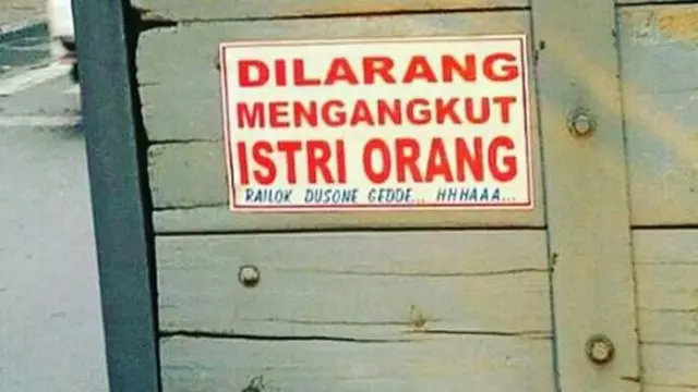 6 Imbauan Dilarang Selingkuh Ini Bikin Geleng Kepala