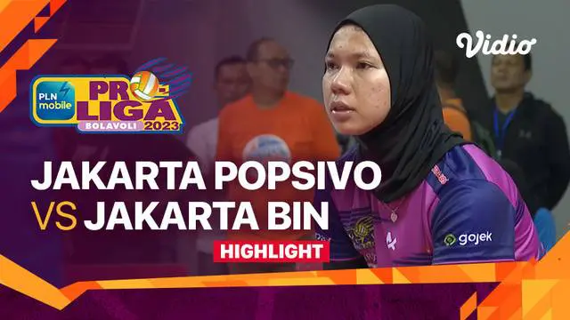 VIDEO: Laga Seru, Jakarta Popsivo Polwan Kalahkan Jakarta BIN di PLN Mobile Proliga 2023