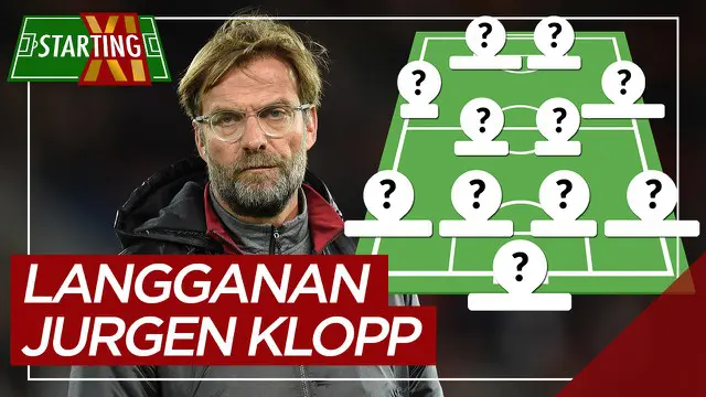 Berita motion grafis starting XI pemain langganan Jurgen Klopp, tidak ada Mohamed Salah.