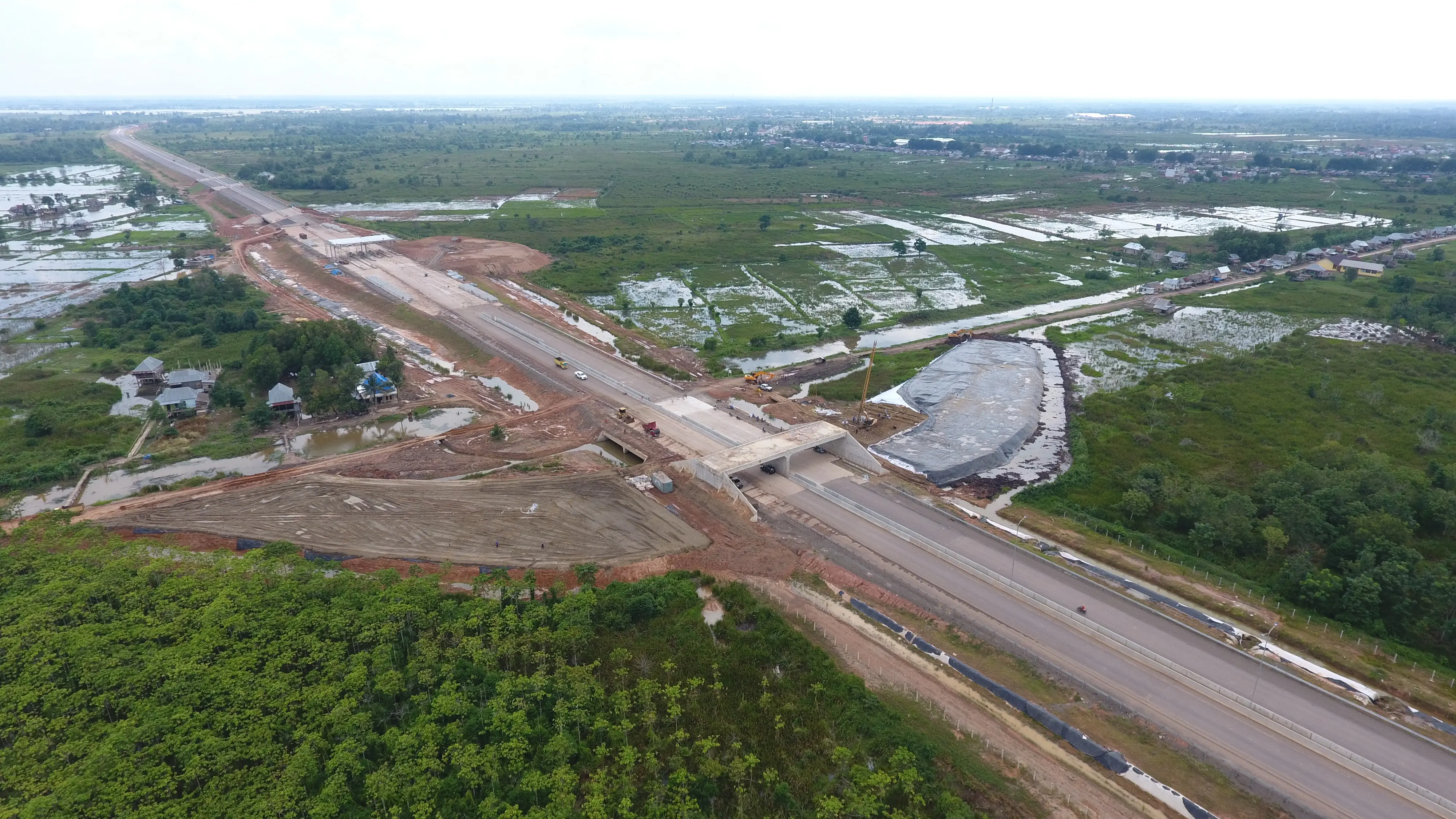 Proyek tol Trans Sumatera Palembang-Indralaya (Foto: Dok BPJT Kementeriann PUPR)