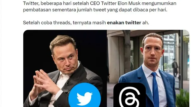 Meme Netizen Bandingin Threads dan Twitter, Kocak dan Bikin Ngakak
