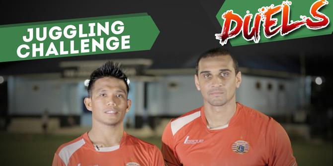 VIDEO: Duel Sengit Bruno Lopes Vs Sandi Sute di Juggling Challenge