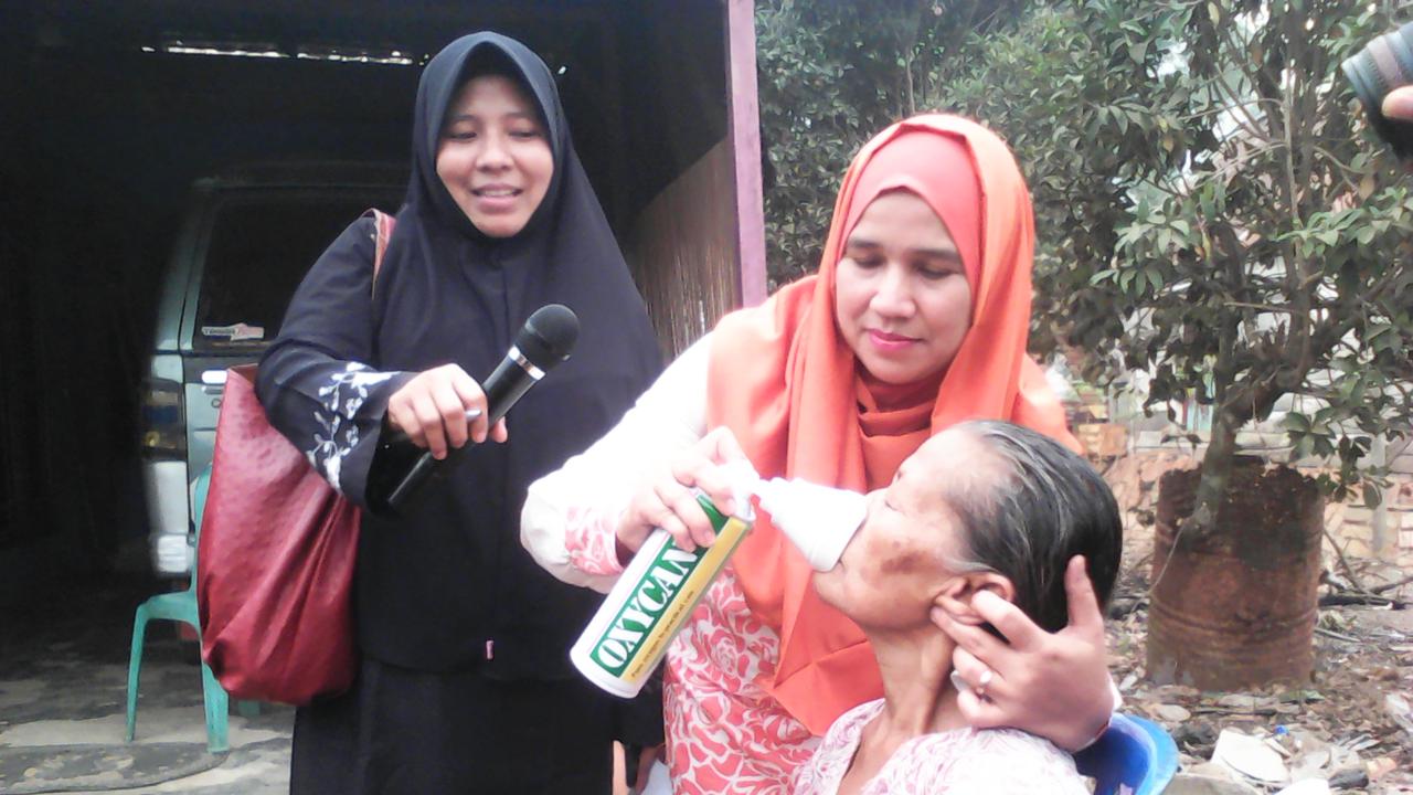 Sedekah Oksigen Gratis untuk Korban Asap di Sumsel