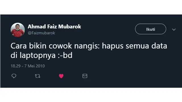 cara cowok nangis