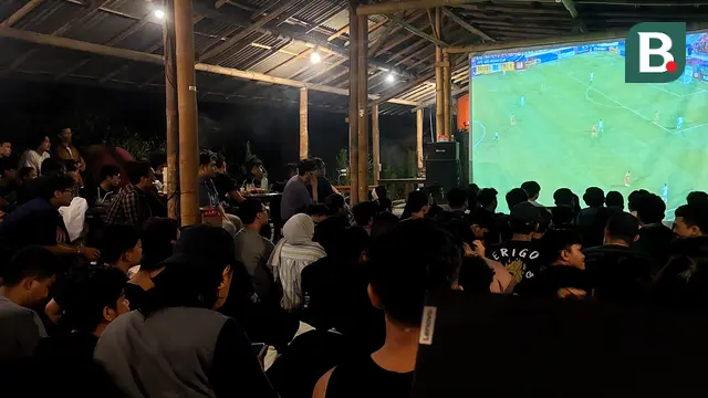 FOTO Nonton bareng Timnas Indonesia U-23 Vs Irak