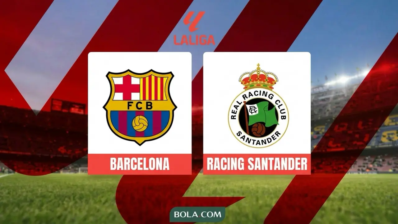 Ilustrasi Barcelona Vs Racing Santander, Liga Spanyol