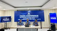 Konferensi pers informasi potensi gangguan layanan PAM JAYA. (Foto: Istimewa)