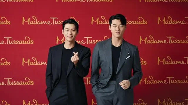 Hyun Bin dan patung lilinnya di Madame Tussauds Singapura. (Foto oleh: Madame Tussauds Singapore)