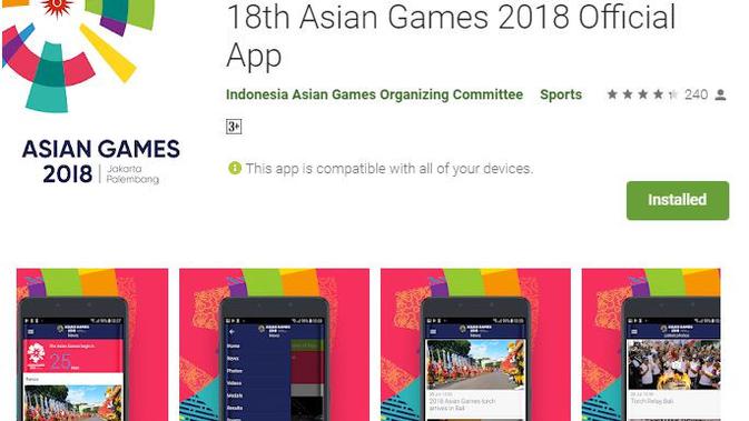 Panitia Penyelenggara Asian Games (INASGOC) meluncurkan aplikasi yang bisa menjadi panduan masyakarat selama Asian Games 2018. (dok. Istimewa)