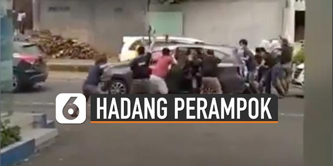 VIDEO: Viral Polisi Hadang Perampok di Tengah Jalan