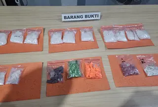 barang bukti narkoba di Depok. (Liputan6.com/Dicky Agung prihanto)