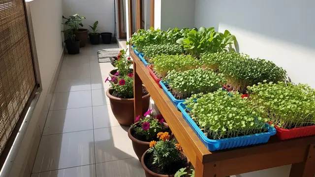 Model Teras Rumah Sempit Tanpa Pagar, Jadi Kebun Mini