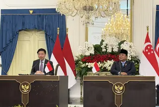 Perdana Menteri (PM) Singapura Lawrence Wong Bertemu Presiden Prabowo Subianto (Lizsa Egeham/Liputan6.com)