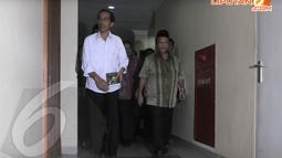 Jokowi mengaku kunjungannya ke PBNU bukan untuk membicarakan masalah pencapresan, Jakarta, Senin (14/4/2014) (Liputan6.com/Herman Zakharia).