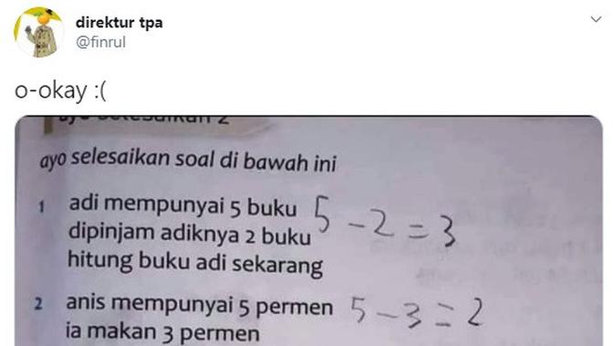 Kerjakan Soal Cerita Matematika Jawaban Bocah Ini Bikin Tepuk Jidat Citizen6 Liputan6 Com