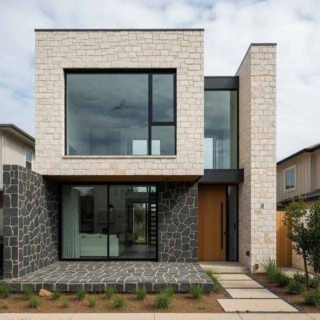 Inspirasi Rumah Batu Alam Modern untuk Lahan Sempit