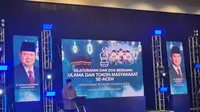 Presiden keenam RI Susilo Bambang Yudhoyono alias SBY saat menghadiri peringatan 19 tahun tsunami Aceh di Banda Aceh, Selasa (26/12/2023). (Liputan6.com/Fachrur Rozie)
