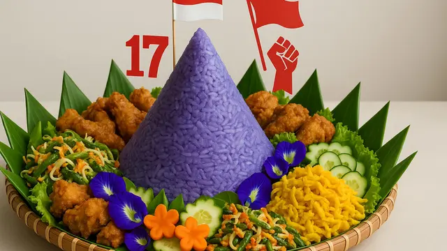 Ide Isi Tumpeng 17 Agustusan yang Unik dan Kreatif/Ilustrasi AI