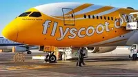 Scoot melayani penerbangan umrah dari Indonesia k Jeddah. (dok. Instagram @flyscoot/https://www.instagram.com/p/Bn8EuSMAo7i/Henry