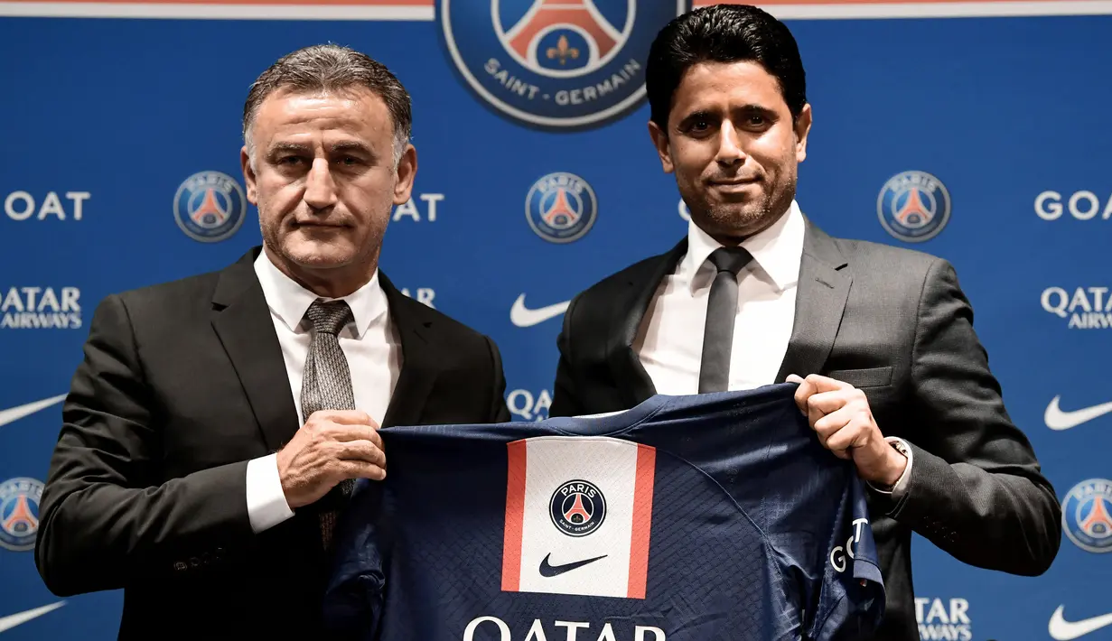 Les Parisiens lantas dengan senang hati menyambut pelatih asal Prancis tersebut. Galtier merupakan mantan bek itu telah menjadi salah satu pelatih paling terkenal dan berpengalaman di sepak bola Prancis. (AFP/Bertrand Guay)