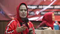 Sekretaris TKD Ganjar-Mahfud Jawa Timur Sri Untari Bisowarno. (Dian Kurniawan/Liputan6.com)